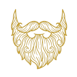 Gráfico de barba completa y bigote para servicio de perfilado en Barbería Pachuca.